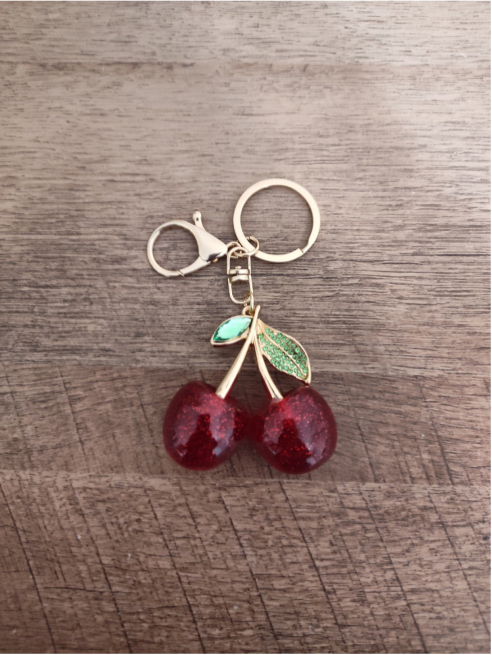 Women's Unbranded Cherry Keychain One Size Gold